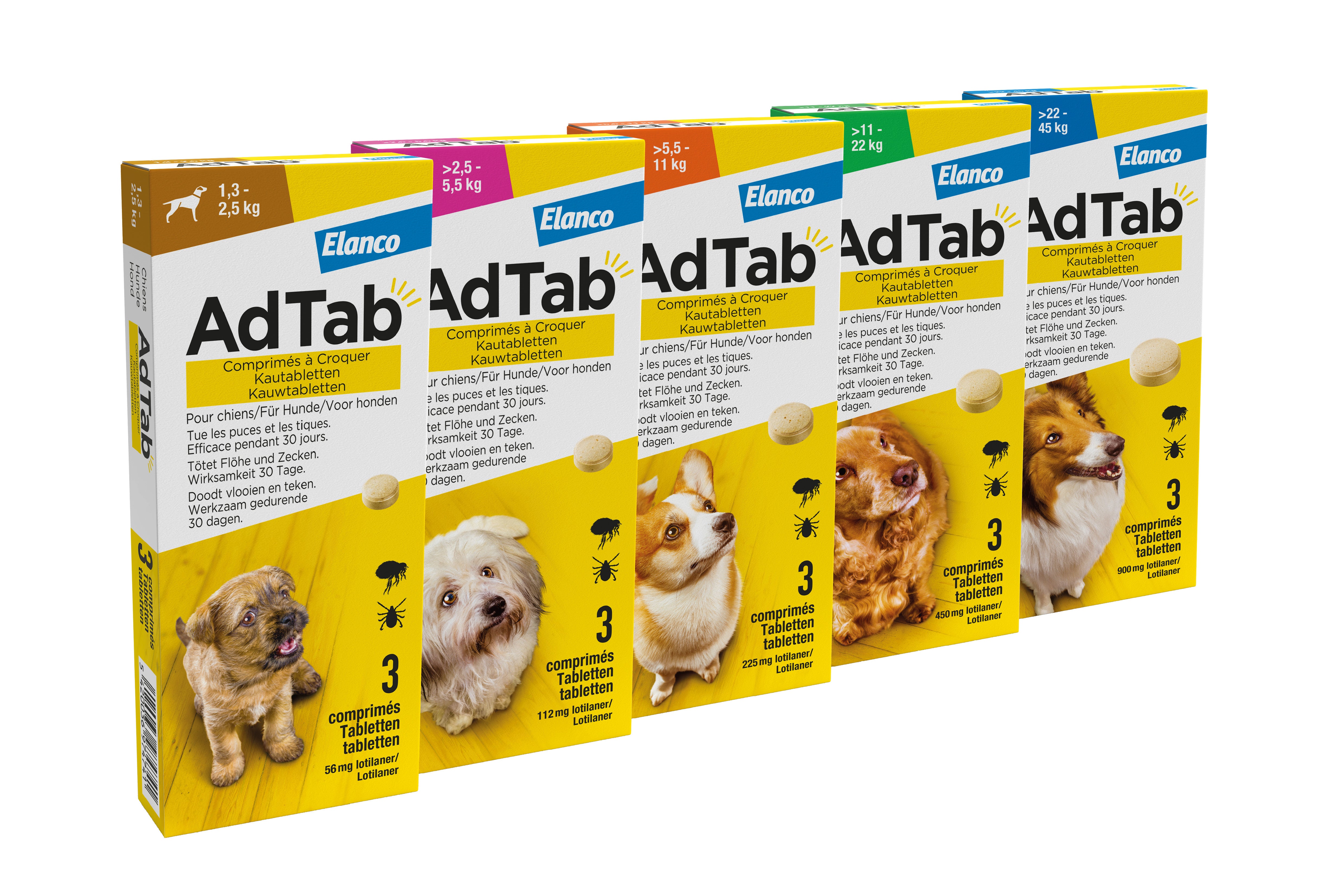 AdTab™ voor honden: Kauwtabletten voor effectieve bescherming tegen